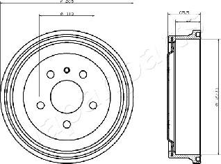 Japanparts TA-0413 - Гальмівний барабан avtolavka.club