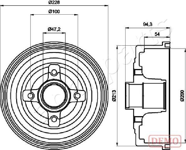 Japanparts TA-0412C - Гальмівний барабан avtolavka.club