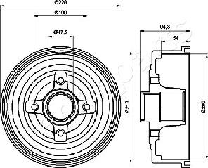 Japanparts TA-0412 - Гальмівний барабан avtolavka.club