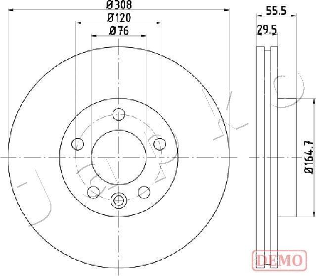 Japko 600953C - Гальмівний диск avtolavka.club