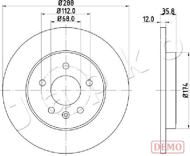 Japko 610908C - Гальмівний диск avtolavka.club