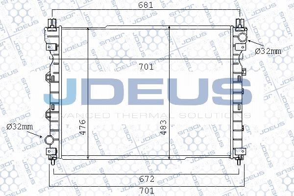 Jdeus 002M18 - Радіатор, охолодження двигуна avtolavka.club