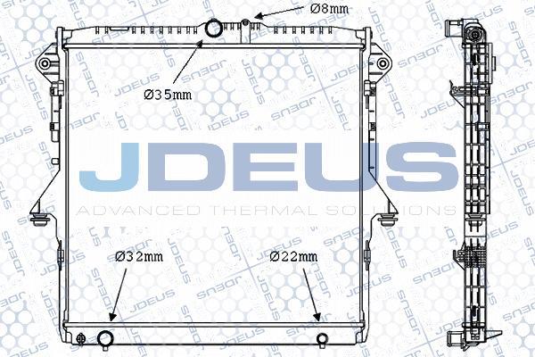 Jdeus 012M62 - Радіатор, охолодження двигуна avtolavka.club