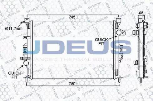 Jdeus 012M34 - Радіатор, охолодження двигуна avtolavka.club