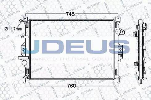 Jdeus 012M32 - Радіатор, охолодження двигуна avtolavka.club