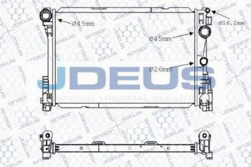 Jdeus 017M53 - Радіатор, охолодження двигуна avtolavka.club