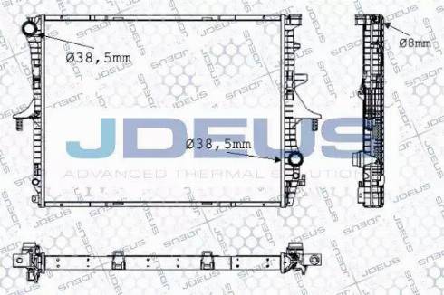 Jdeus 030M57 - Радіатор, охолодження двигуна avtolavka.club
