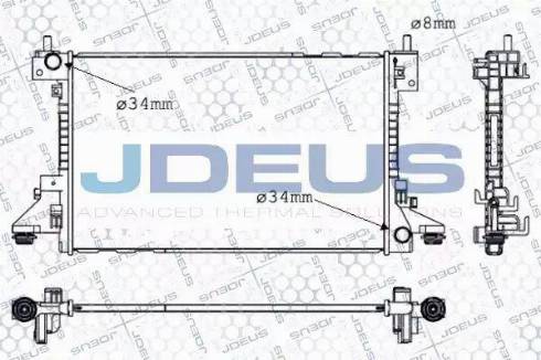 Jdeus 020M80 - Радіатор, охолодження двигуна avtolavka.club