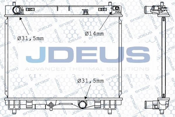 Jdeus 028M33 - Радіатор, охолодження двигуна avtolavka.club