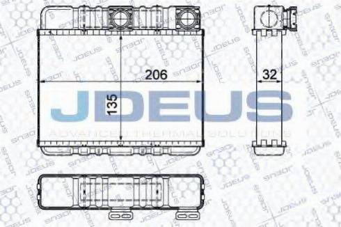 Jdeus 205M16 - Теплообмінник, опалення салону avtolavka.club