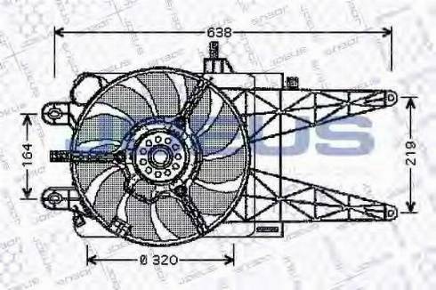 Jdeus EV11M600 - Вентилятор, охолодження двигуна avtolavka.club