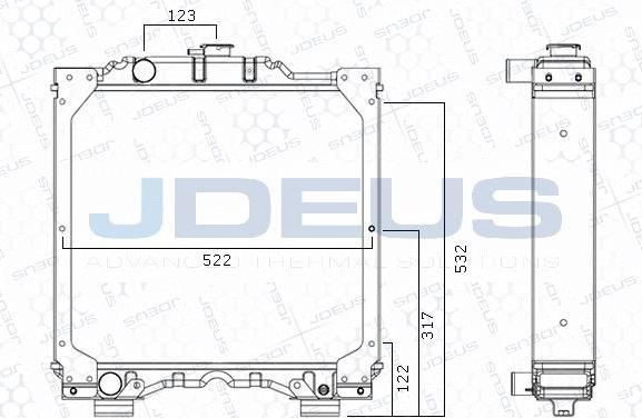 Jdeus M-0600120 - Радіатор, охолодження двигуна avtolavka.club