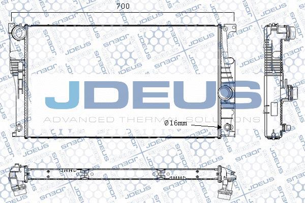 Jdeus M-0050780 - Радіатор, охолодження двигуна avtolavka.club