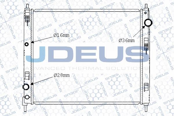 Jdeus M-0190800 - Радіатор, охолодження двигуна avtolavka.club