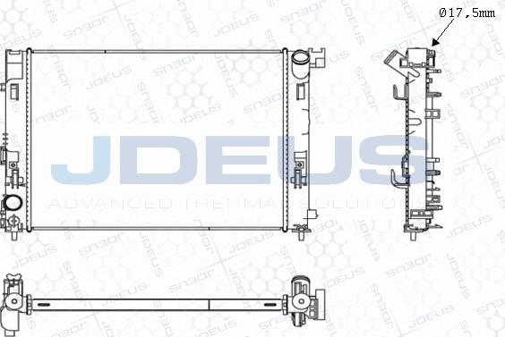 Jdeus M-0190880 - Радіатор, охолодження двигуна avtolavka.club