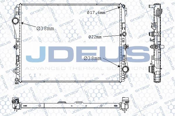Jdeus M-0171230 - Радіатор, охолодження двигуна avtolavka.club