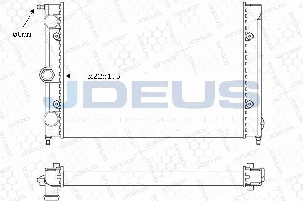 Jdeus M-0300330 - Радіатор, охолодження двигуна avtolavka.club