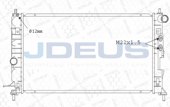 Jdeus M-0200681 - Радіатор, охолодження двигуна avtolavka.club