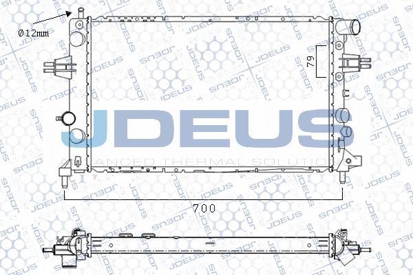 Jdeus M-0200780 - Радіатор, охолодження двигуна avtolavka.club