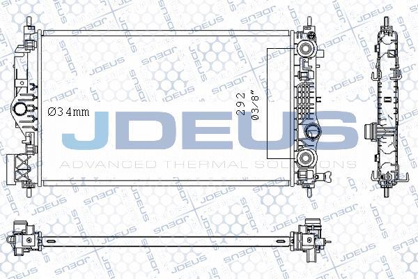 Jdeus M-0201190 - Радіатор, охолодження двигуна avtolavka.club