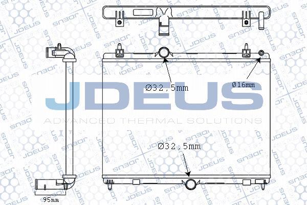 Jdeus M-021051A - Радіатор, охолодження двигуна avtolavka.club