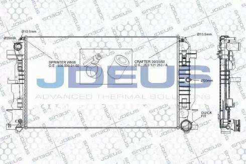 Jdeus RA0170830 - Радіатор, охолодження двигуна avtolavka.club