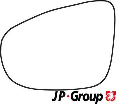 JP Group 1189304770 - Дзеркальне скло, зовнішнє дзеркало avtolavka.club