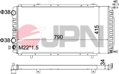 JPN 60C9012-JPN - Радіатор, охолодження двигуна avtolavka.club