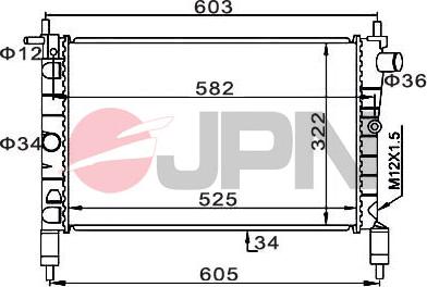 JPN 60C9030-JPN - Радіатор, охолодження двигуна avtolavka.club