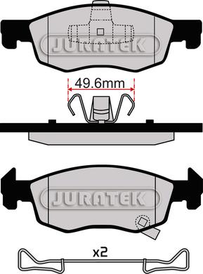 Juratek JCP8076 - Гальмівні колодки, дискові гальма avtolavka.club