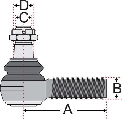 Juratek JSS2404A - Наконечник рульової тяги, кульовий шарнір avtolavka.club