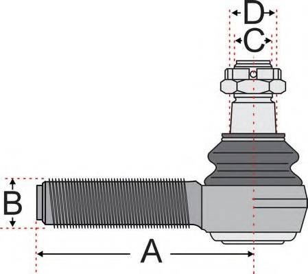 Juratek JSS2417 - Наконечник рульової тяги, кульовий шарнір avtolavka.club