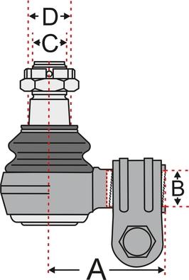 Juratek JSS2506A - Наконечник рульової тяги, кульовий шарнір avtolavka.club