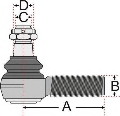 Juratek JSS2145 - Наконечник рульової тяги, кульовий шарнір avtolavka.club