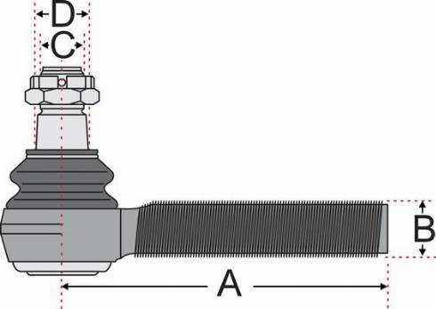 Juratek JSS2158A - Наконечник рульової тяги, кульовий шарнір avtolavka.club