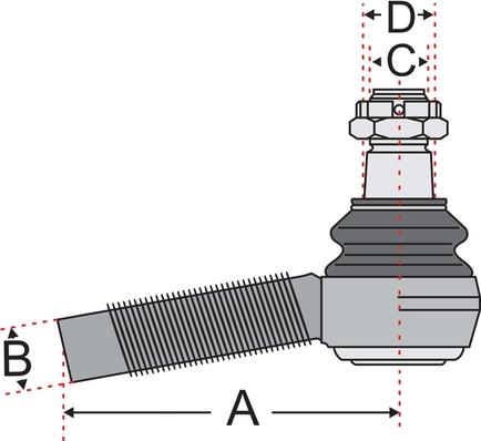 Juratek JSS2135A - Наконечник рульової тяги, кульовий шарнір avtolavka.club