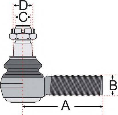 Juratek JSS2130 - Наконечник рульової тяги, кульовий шарнір avtolavka.club