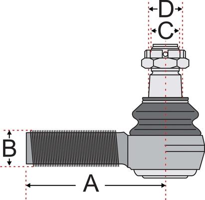 Juratek JSS2131A - Наконечник рульової тяги, кульовий шарнір avtolavka.club