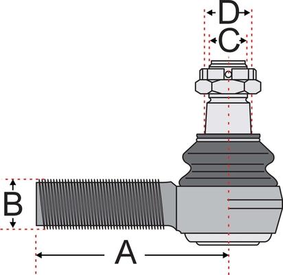 Juratek JSS2133A - Наконечник рульової тяги, кульовий шарнір avtolavka.club