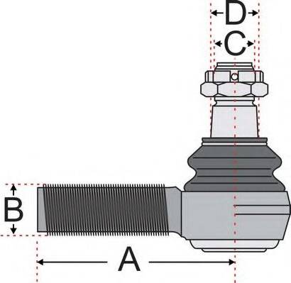 Juratek JSS2126 - Наконечник рульової тяги, кульовий шарнір avtolavka.club