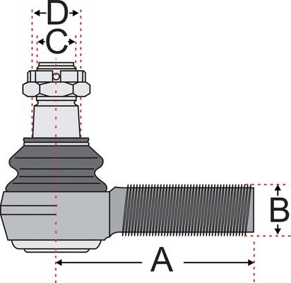 Juratek JSS2121A - Наконечник рульової тяги, кульовий шарнір avtolavka.club