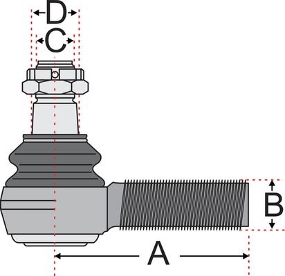 Juratek JSS2713A - Наконечник рульової тяги, кульовий шарнір avtolavka.club