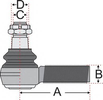 Juratek JSS2713 - Наконечник рульової тяги, кульовий шарнір avtolavka.club