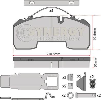 Juratek SYN2001K - Гальмівні колодки, дискові гальма avtolavka.club