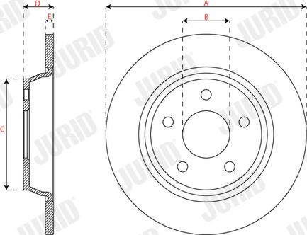 Jurid 563665JC - Гальмівний диск avtolavka.club