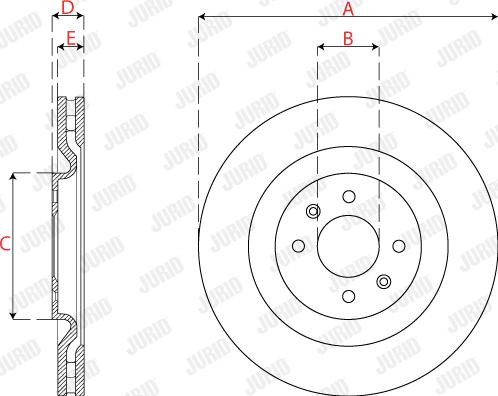 Jurid 563276JC - Гальмівний диск avtolavka.club