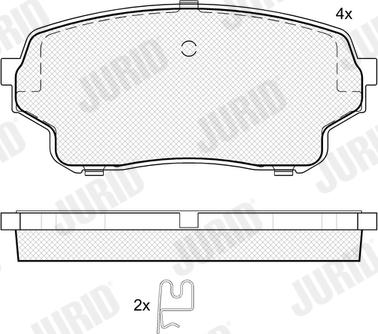 Jurid 574095J - Гальмівні колодки, дискові гальма avtolavka.club