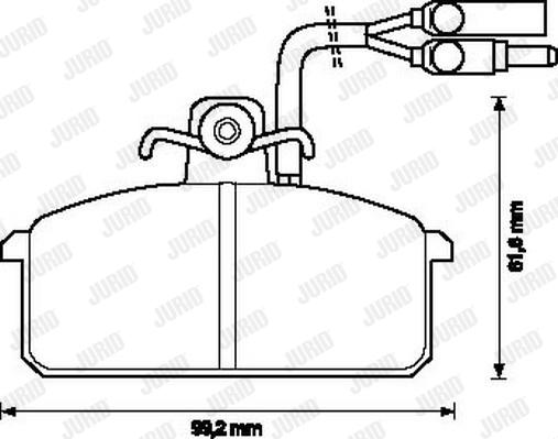 Jurid 571455J - Гальмівні колодки, дискові гальма avtolavka.club