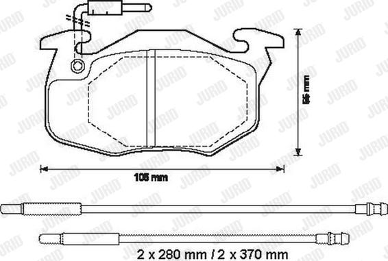 Jurid 571525D - Гальмівні колодки, дискові гальма avtolavka.club