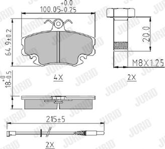 Jurid 571526J - Гальмівні колодки, дискові гальма avtolavka.club